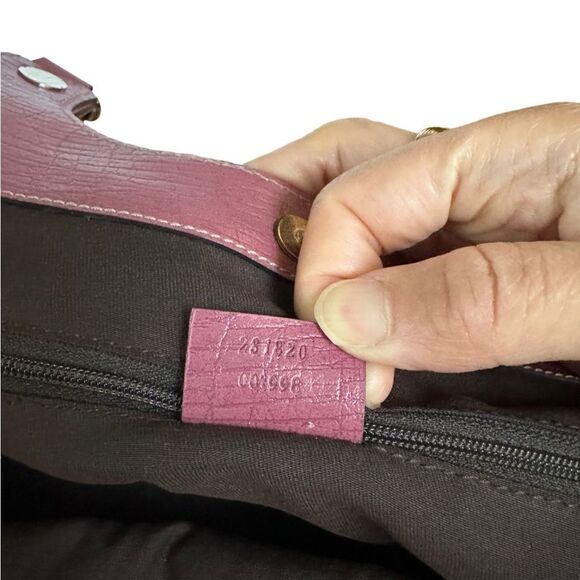 Gucci flora magenta pink leather trimmed tote - Picture 5 of 11